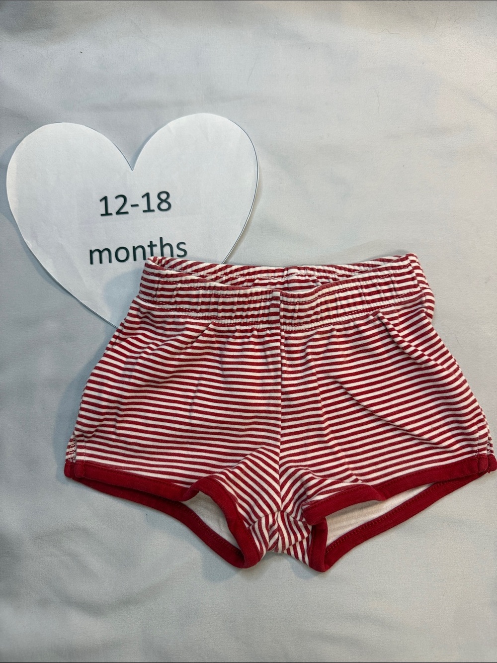 Tea Collection Red and White Striped Knit Shorts